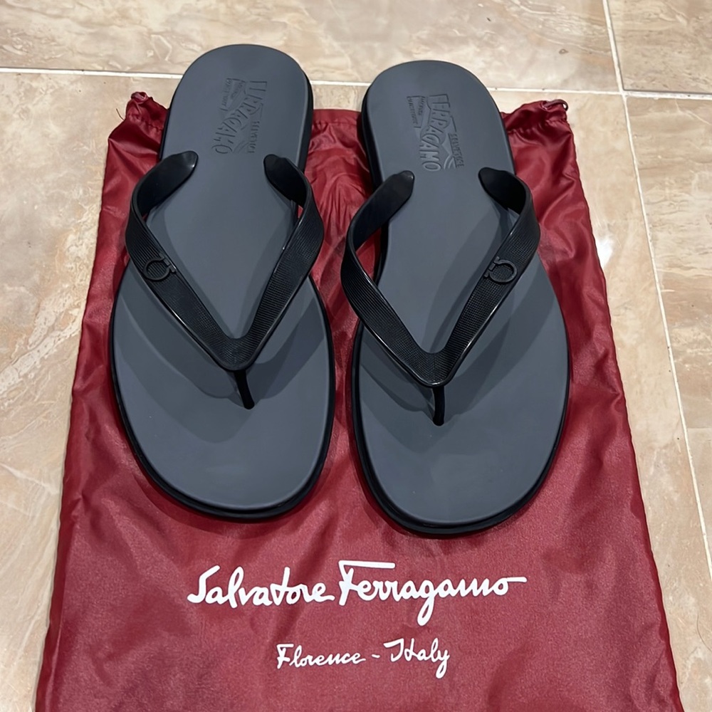 Authentic Salvatore Ferragamo Black Sandals